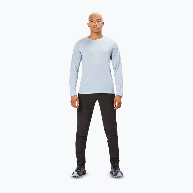 Лонгслів для бігу чоловічий NNormal Merino blue 2