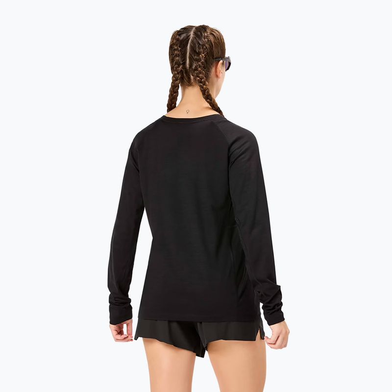Лонгслів для бігу жіночий NNormal Merino black 2