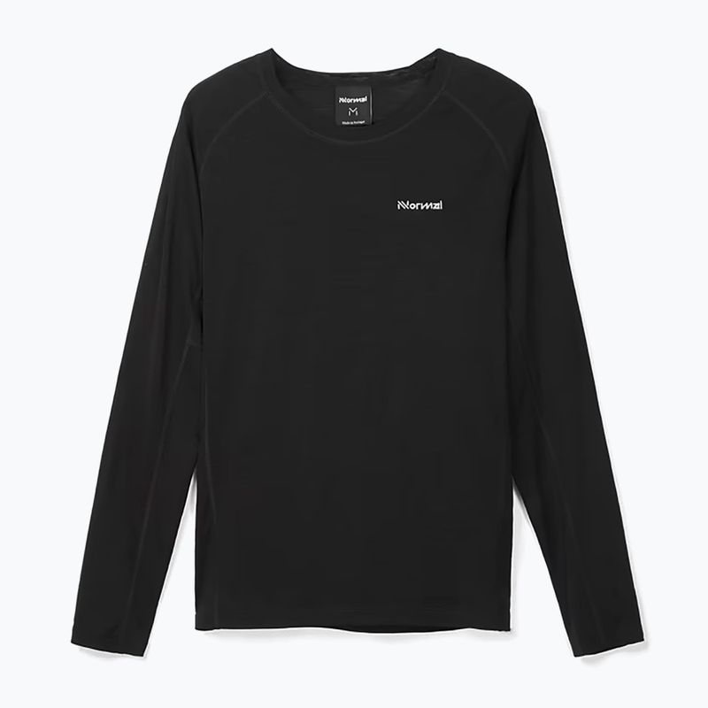 Лонгслів для бігу жіночий NNormal Merino black 4