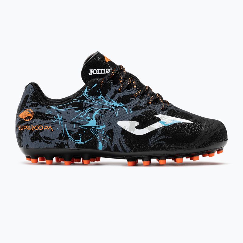 Бутси футбольні дитячі Joma Super Copa Jr AG black/turquoise 2