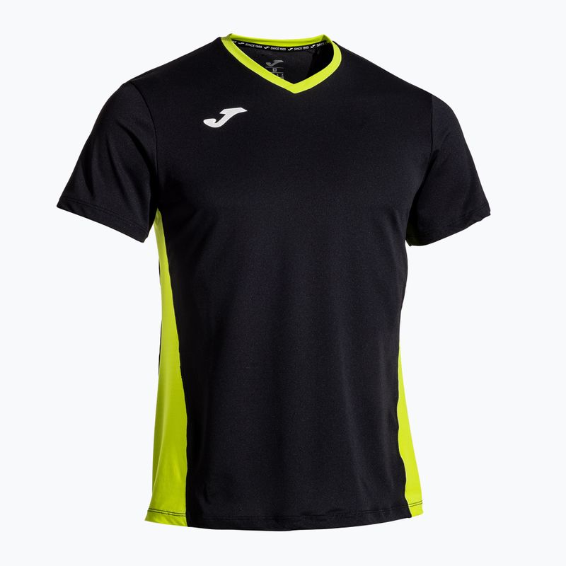 Футболка тенісна чоловіча Joma Court black/green 2