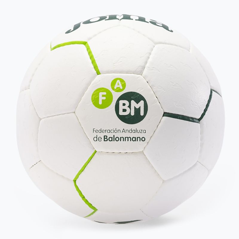 М'яч гандбольний Joma Fed Balonmano Andaluza white/green розмір 2 3