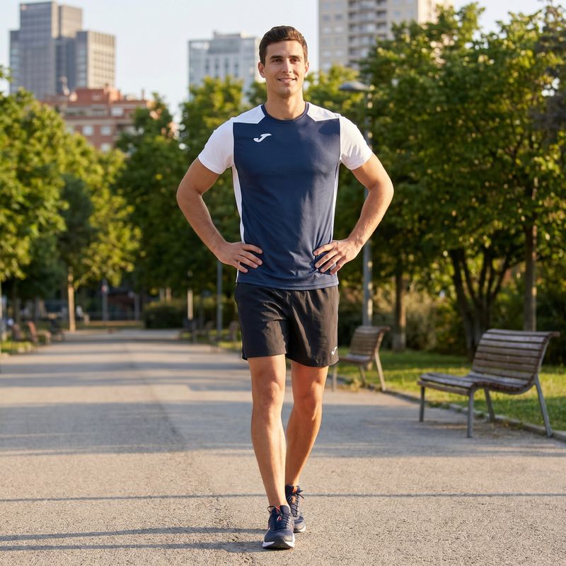 Футболка для бігу чоловіча Joma Record II navy/white 5