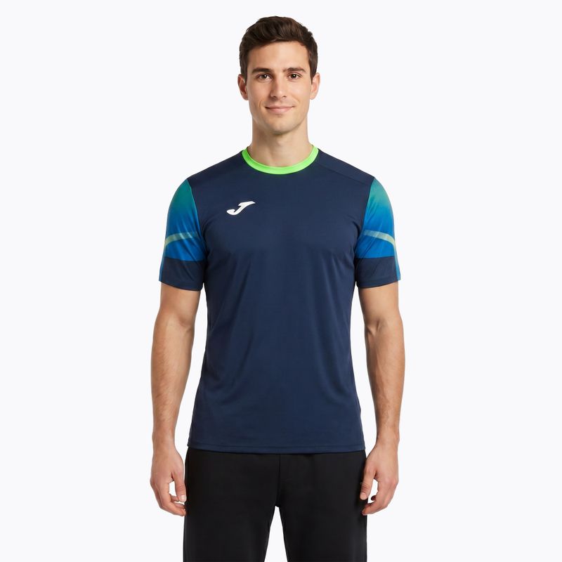 Футболка для бігу чоловіча Joma Elite XI navy/fluor green