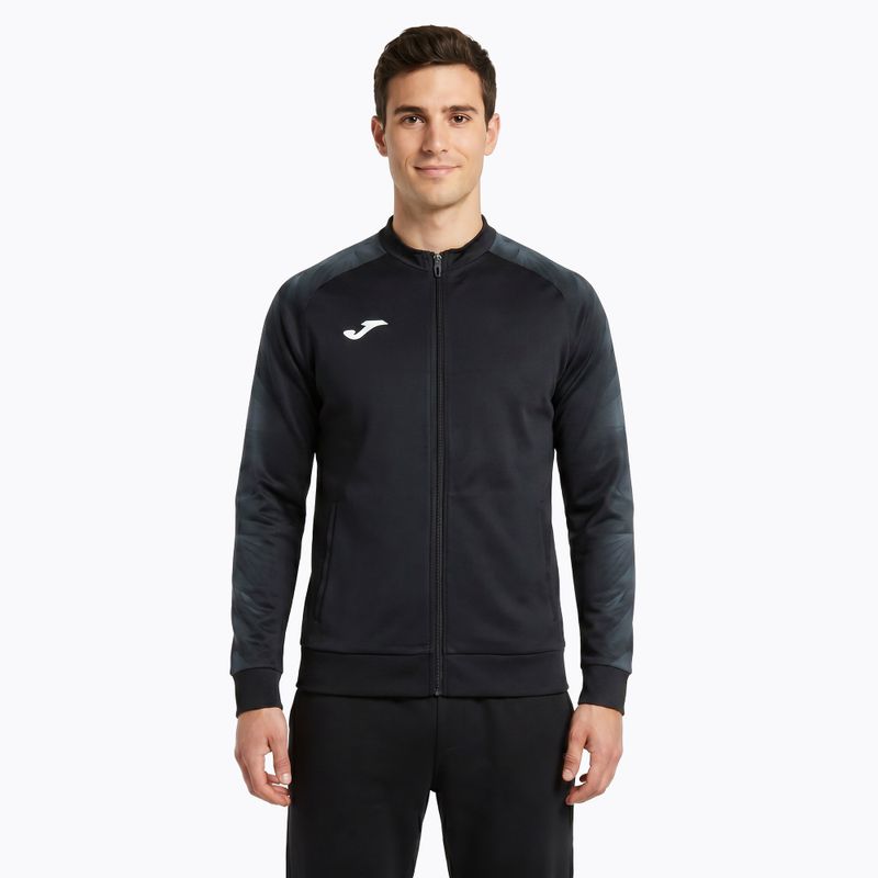 Кофта для бігу чоловіча Joma Elite XI Full Zip black/anthracite
