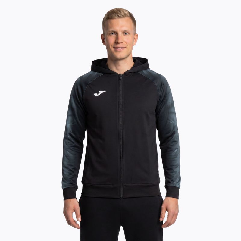 Кофта для бігу чоловіча Joma Elite XI Hoodie black/anthracite