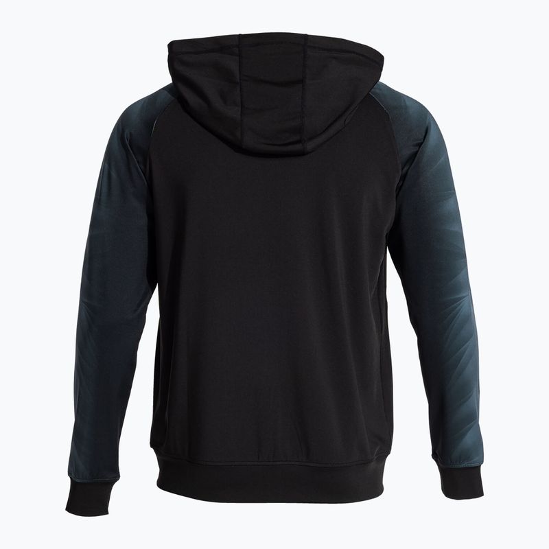 Кофта для бігу чоловіча Joma Elite XI Hoodie black/anthracite 3