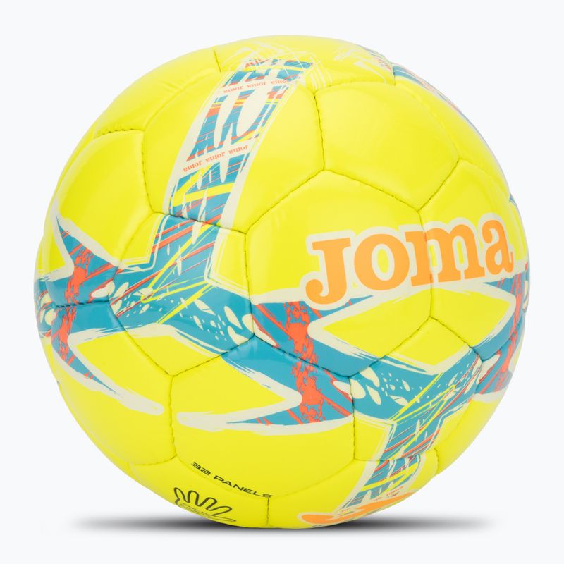 Футбольні м'ячі Joma Dali III жовті/бірюзові, розмір 5 2