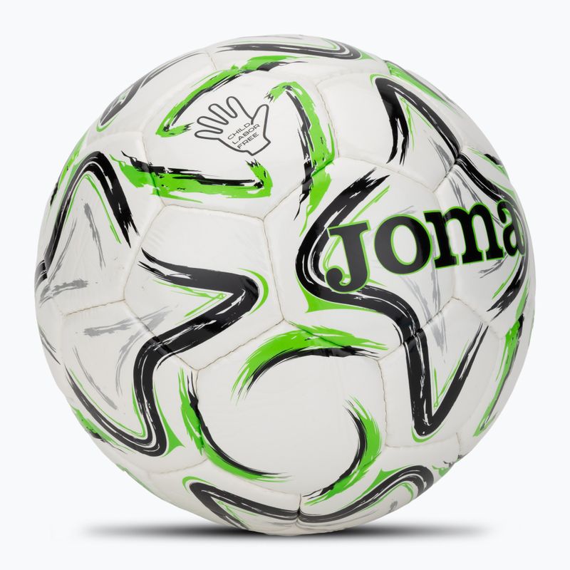 М'яч футбольний Joma Egeo II black/fluor green розмір 5 2