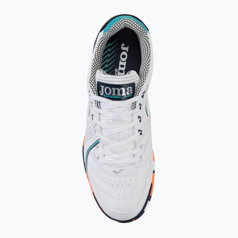 Кросівки футбольні чоловічі Joma Dribling IN white/orange 5