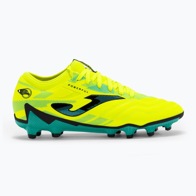 Чоловічі футбольні бутси Joma Powerful FG лимонний фтор/бірюза 8