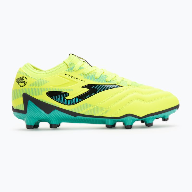 Чоловічі футбольні бутси Joma Powerful FG лимонний фтор/бірюза 2
