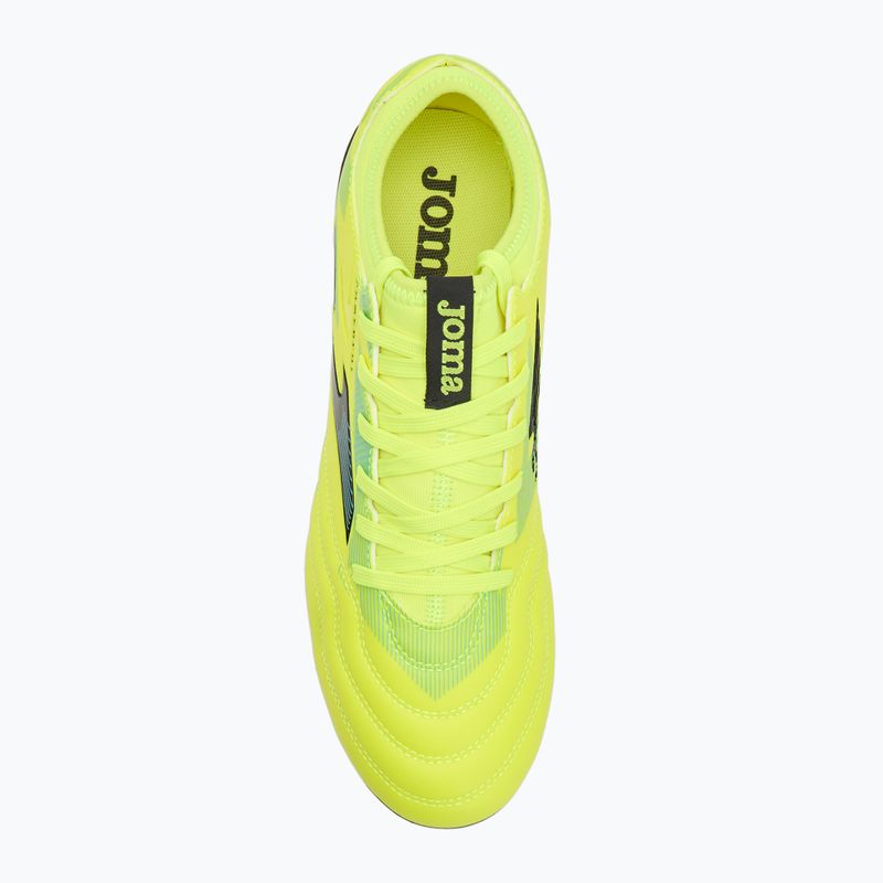 Чоловічі футбольні бутси Joma Powerful FG лимонний фтор/бірюза 5