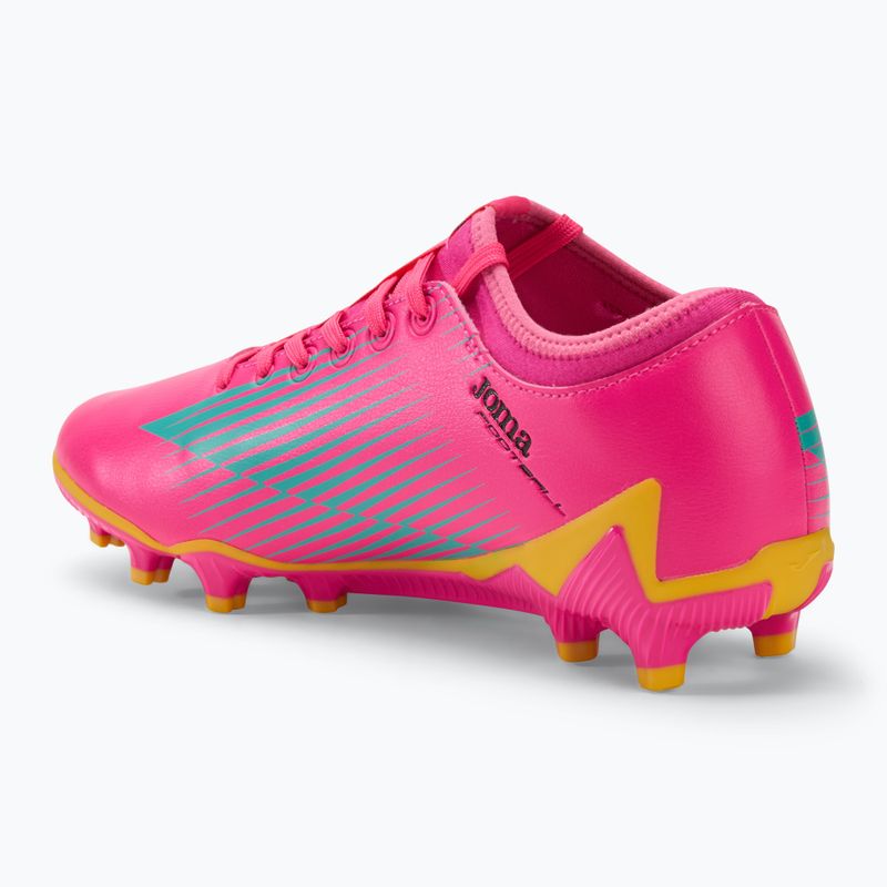 Кросівки футбольні чоловічі Joma Propulsion FG pink/yellow 3