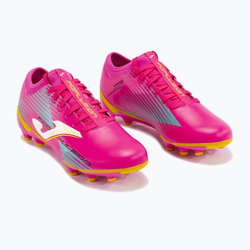 Кросівки футбольні чоловічі Joma Propulsion FG pink/yellow 9