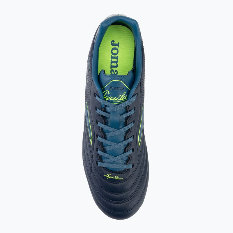 Кросівки футбольні чоловічі Joma Aguila FG navy/green fluor 5