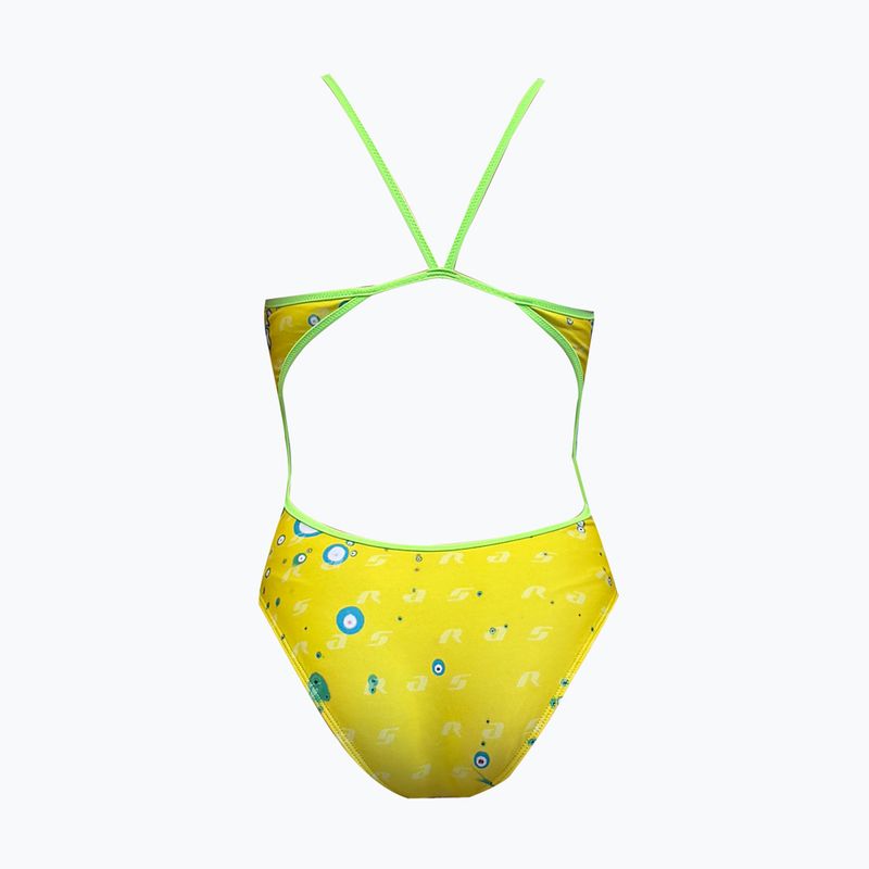Купальник суцільний жіночий RAS Fluid Race Back yellow 2