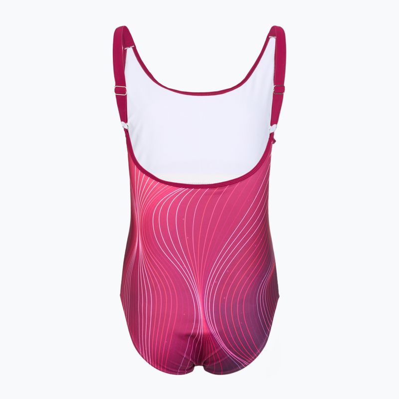 Жіночий цільний купальник для плавання RAS Bera U-Back garnet 2