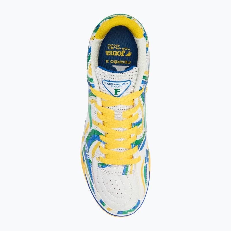Чоловічі футбольні бутси Joma Top Flex IN білий/зелений 5