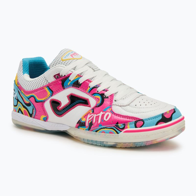 Кросівки футбольні чоловічі Joma Top Flex IN white/coral