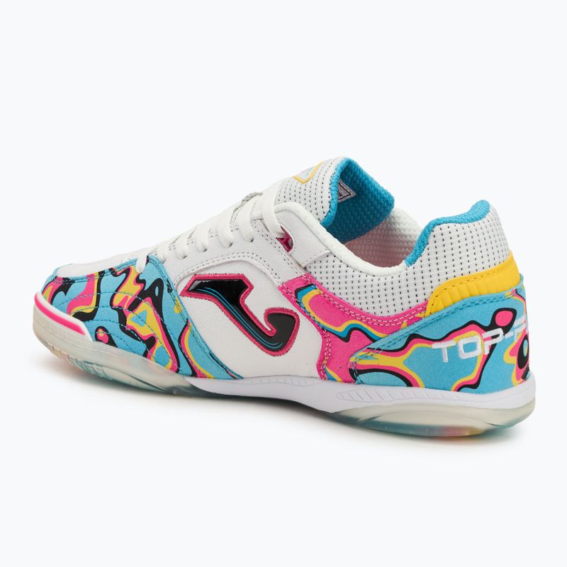 Кросівки футбольні чоловічі Joma Top Flex IN white/coral 3