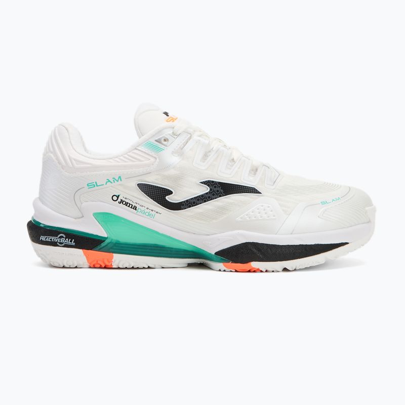 Кросівки для паделю чоловічі Joma Slam OM white/ turquoise 2