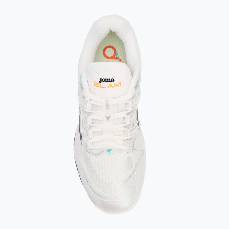 Кросівки для паделю чоловічі Joma Slam OM white/ turquoise 5