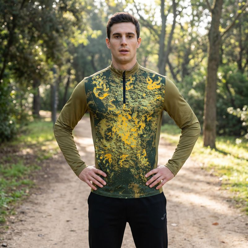 Лонгслів для бігу чоловічий Joma R-Nature green 9