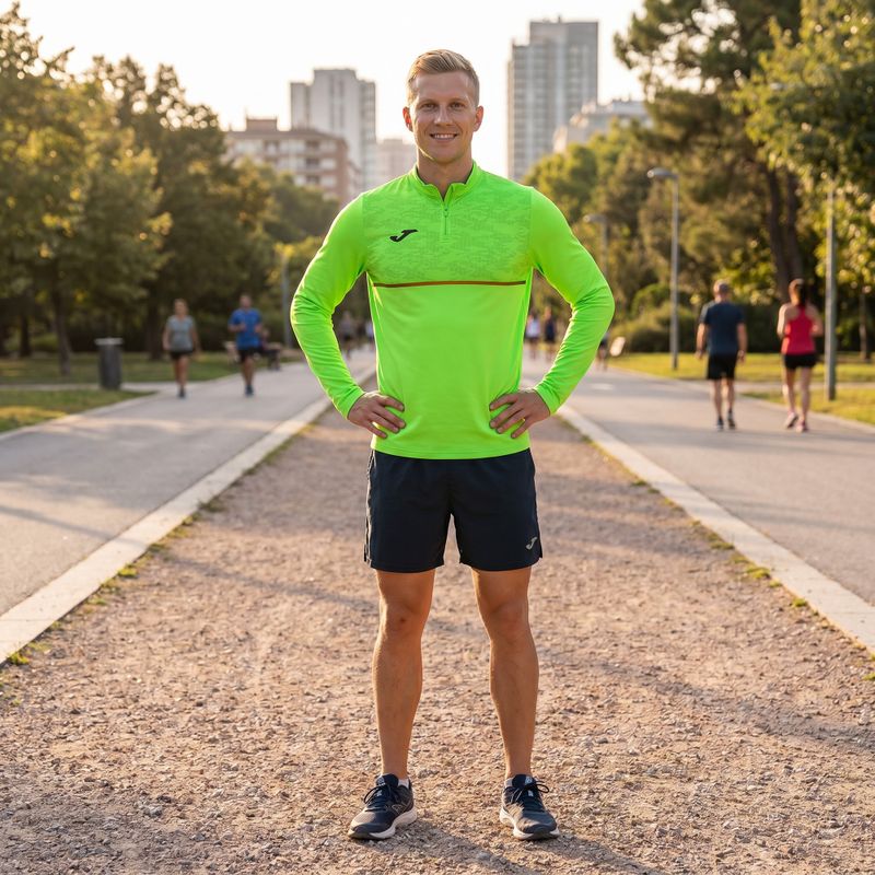 Кофта для бігу чоловіча Joma Record III fluor green 6