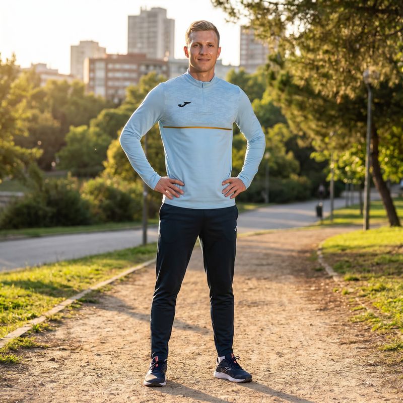 Кофта для бігу чоловіча Joma Record III light blue 6