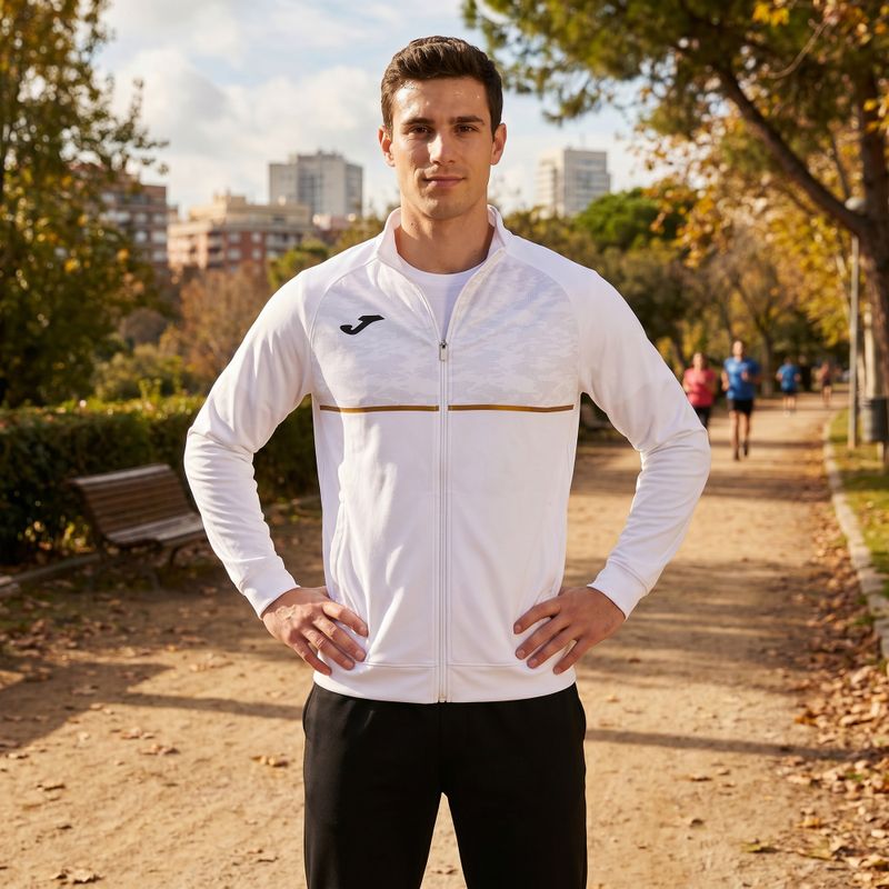 Кофта для бігу чоловіча Joma Record III Full Zip white 6