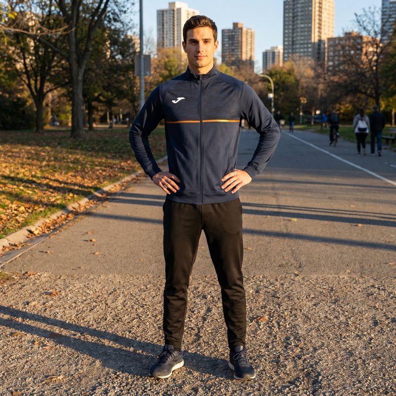 Кофта для бігу чоловіча Joma Record III Full Zip navy 6
