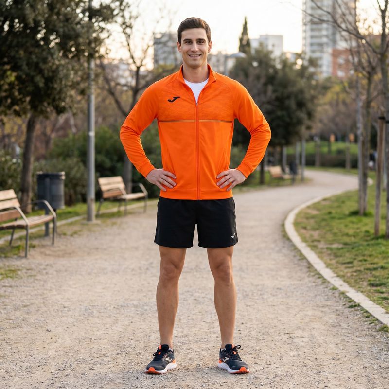 Кофта для бігу чоловіча Joma Record III Full Zip orange 6