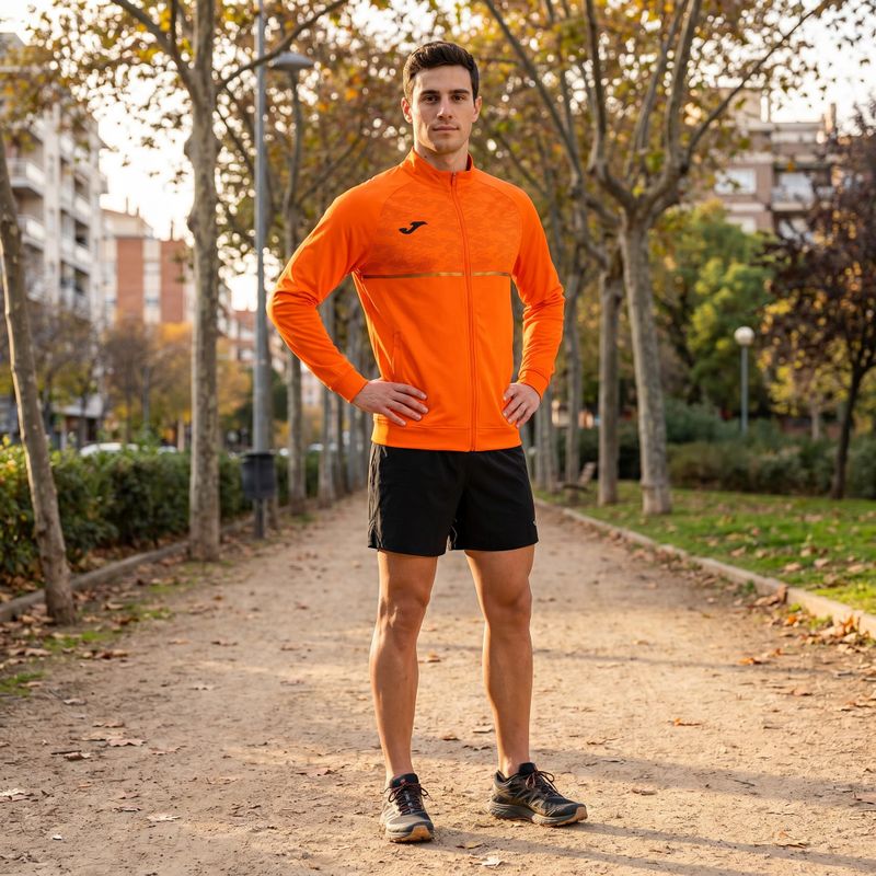 Кофта для бігу чоловіча Joma Record III Full Zip orange 7
