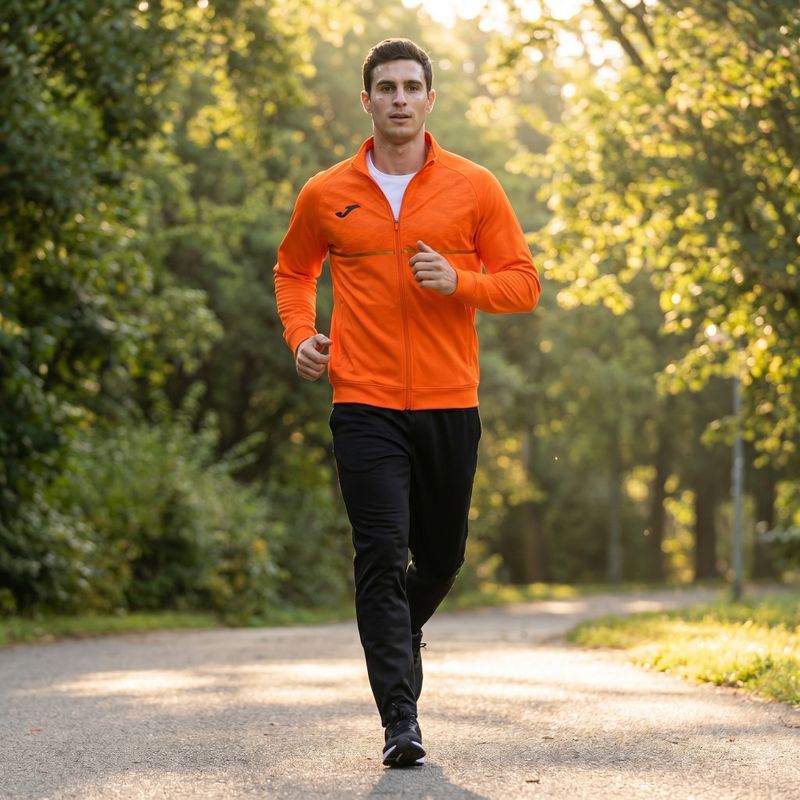 Кофта для бігу чоловіча Joma Record III Full Zip orange 8