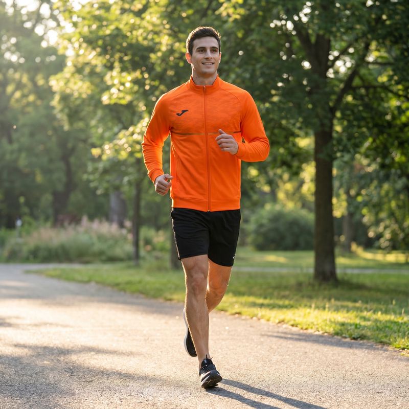 Кофта для бігу чоловіча Joma Record III Full Zip orange 9