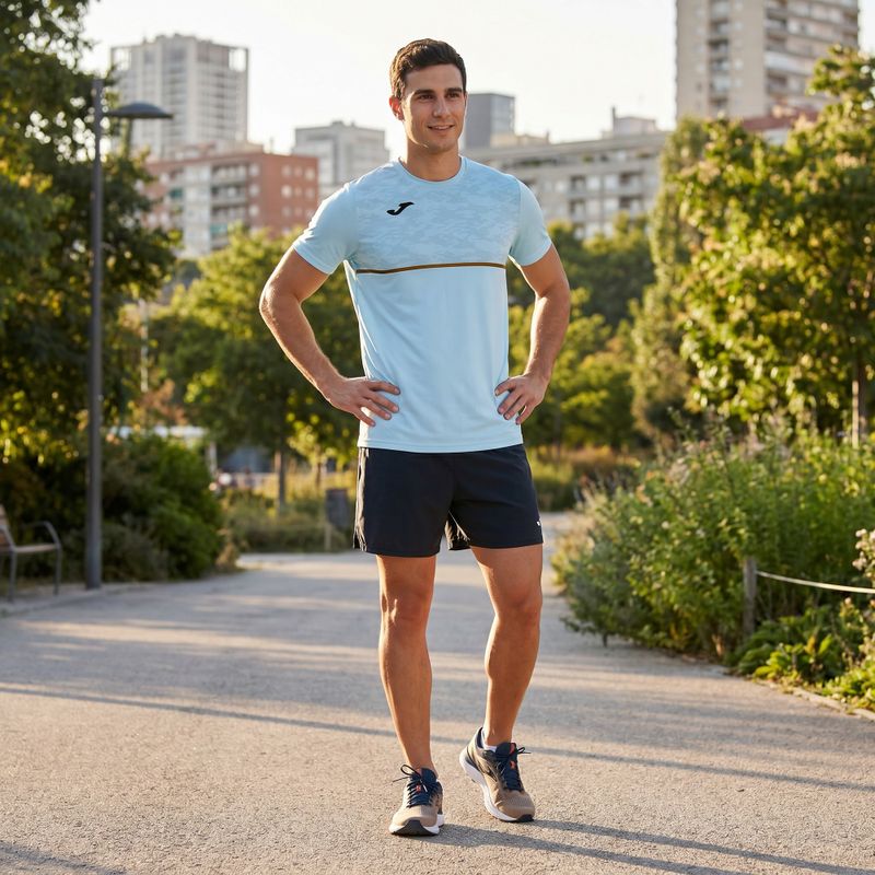 Футболка для бігу чоловіча Joma Record III light blue 4