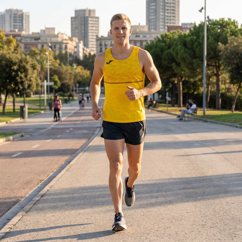 Футболка для бігу чоловіча Joma Record III yellow 8