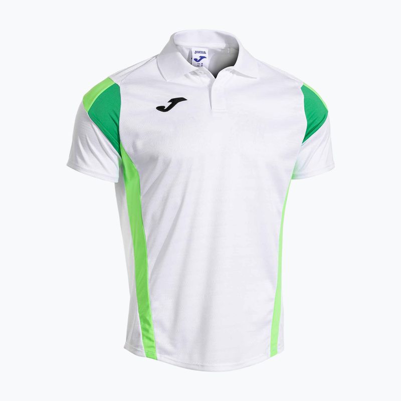 Футболка тенісна чоловіча Joma Montreal white/fluor green 2