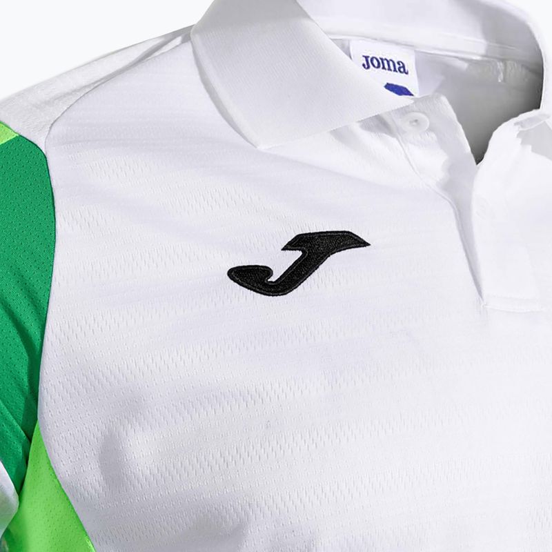 Футболка тенісна чоловіча Joma Montreal white/fluor green 4