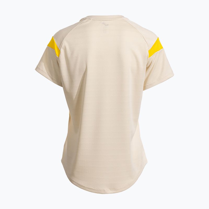 Футболка для тенісу жіноча Joma Montreal beige/yellow 2
