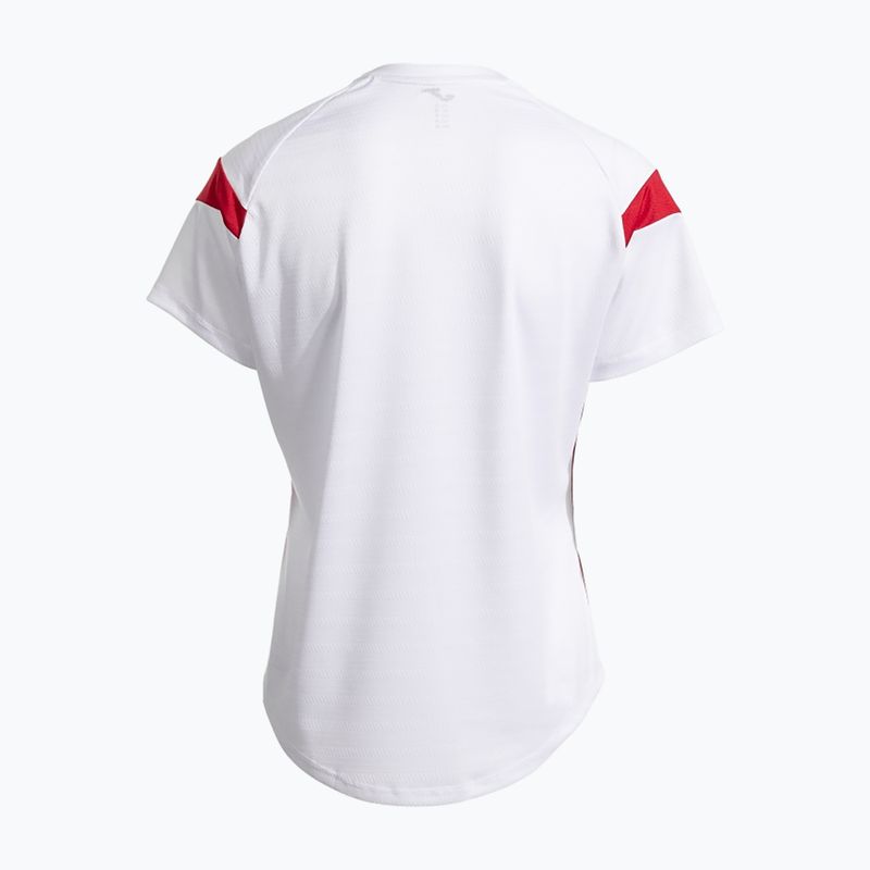 Футболка тенісна жіноча Joma Montreal white / red 2