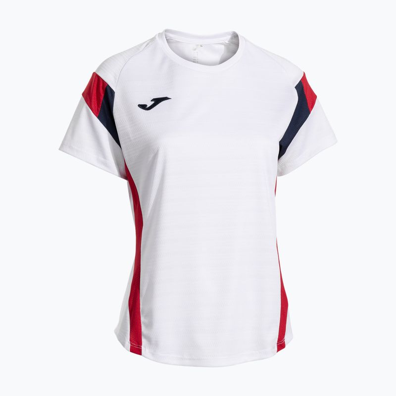 Футболка тенісна жіноча Joma Montreal white / red 3