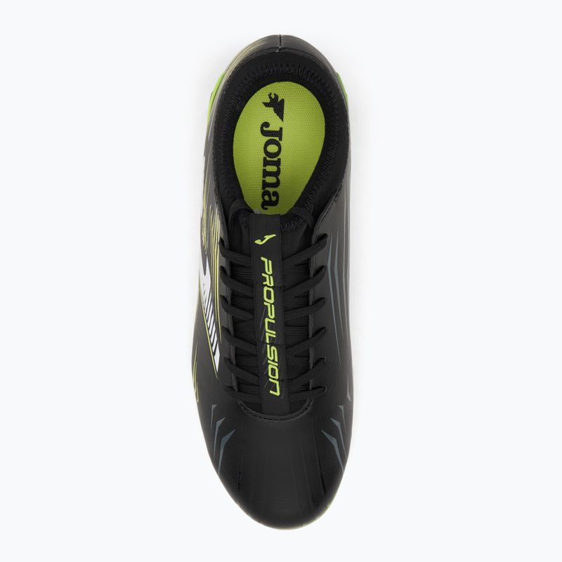 Кросівки футбольні чоловічі Joma Propulsion FG black/fluor yellow 5