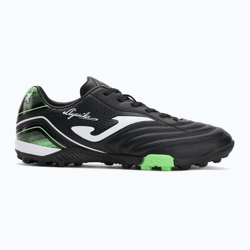 Кросівки футбольні чоловічі Joma Aguila TF black/fluor green 2