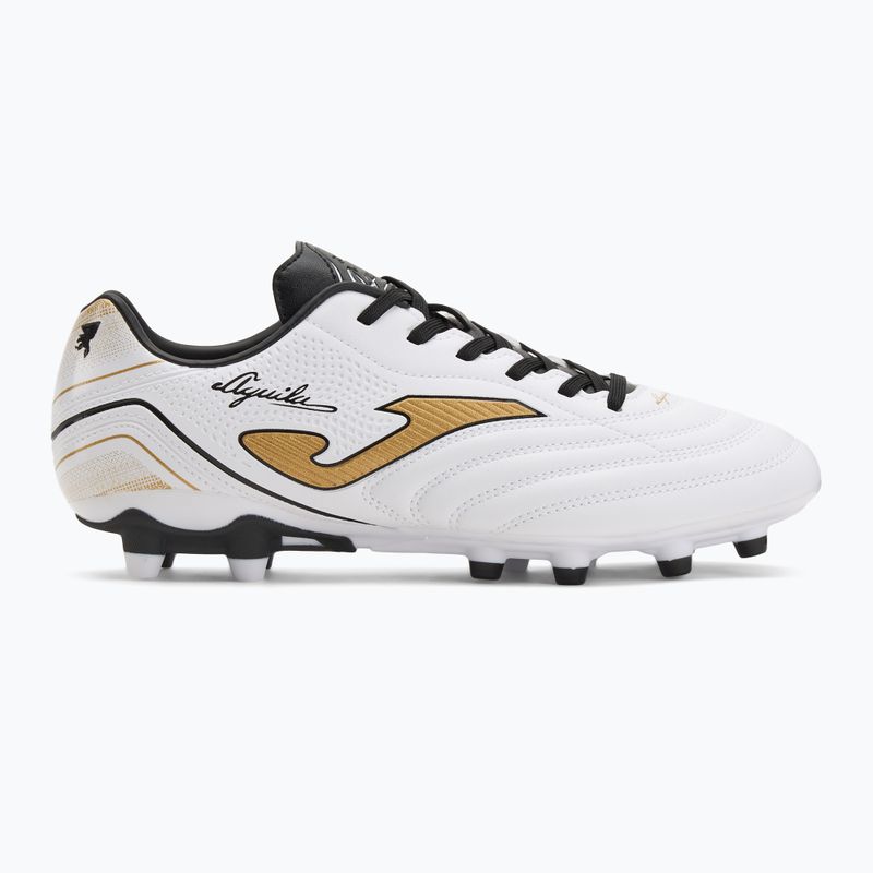 Кросівки футбольні чоловічі Joma Aguila FG white/gold 2