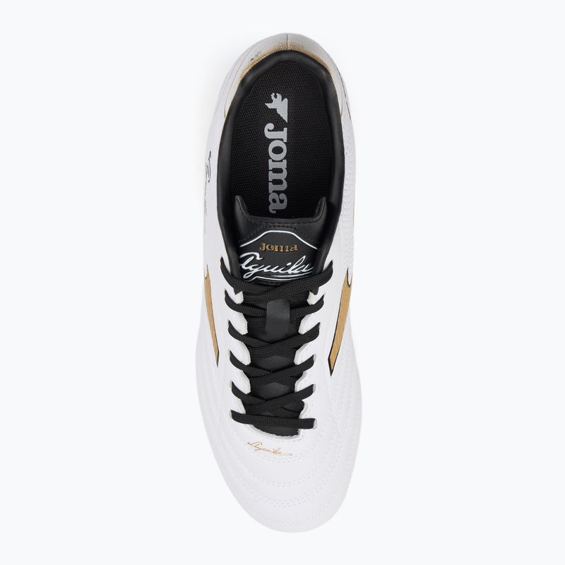 Кросівки футбольні чоловічі Joma Aguila FG white/gold 5