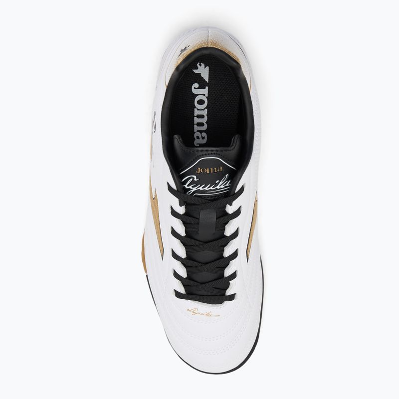 Кросівки футбольні чоловічі Joma Aguila TF white/gold 5