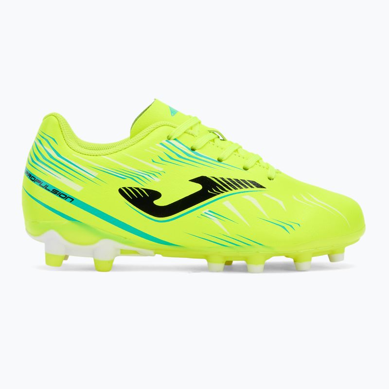 Кросівки футбольні дитячі Joma Propulsion Jr FG fluor yellow 2
