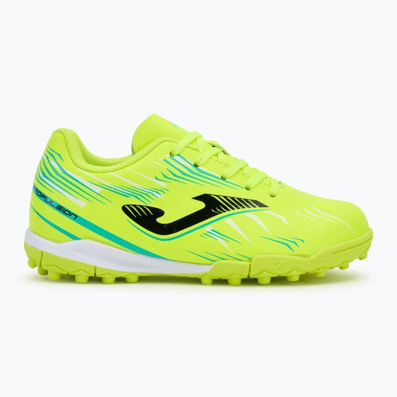 Кросівки футбольні дитячі Joma Propulsion Jr TF fluor yellow 2